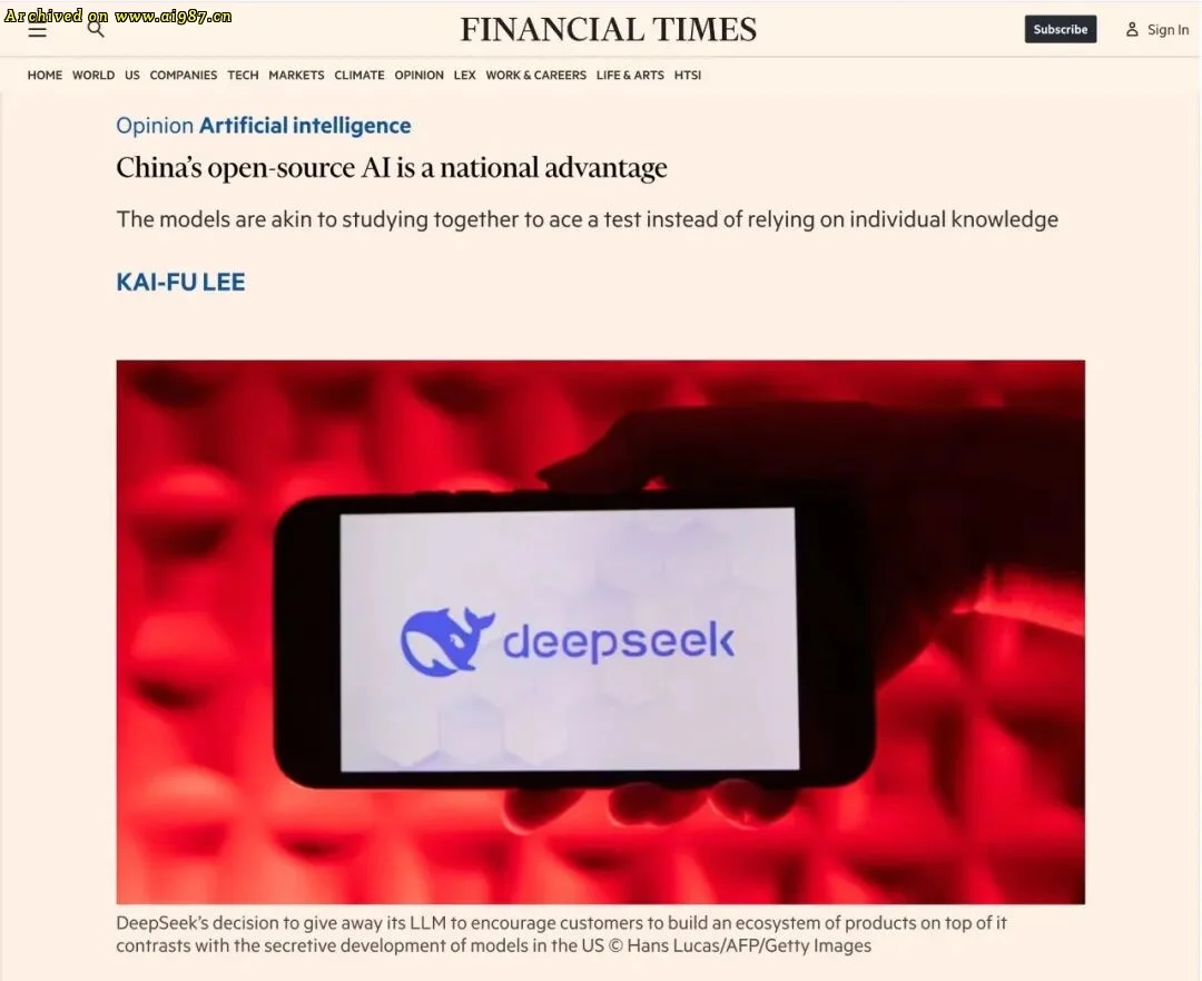 李开复《金融时报》专栏:开源已成中国大模型的全球竞争优势 - Image 2