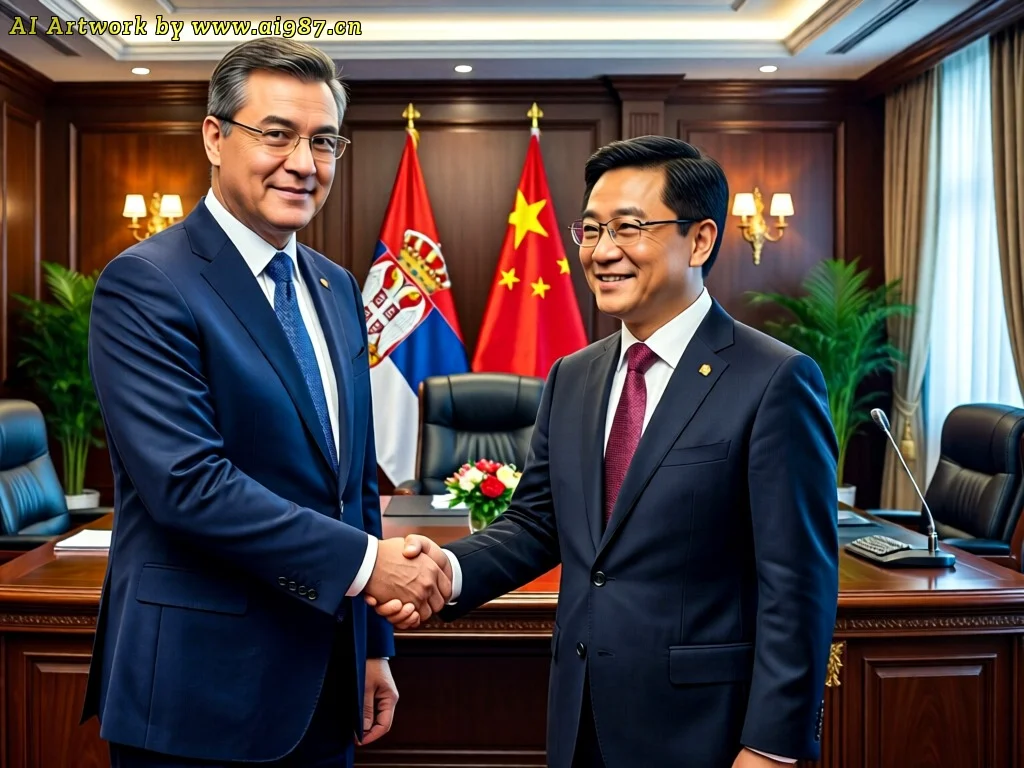 塞尔维亚总统武契奇会见零一万物CEO李开复